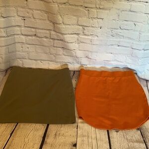Forever 21-2 skirts green and orange